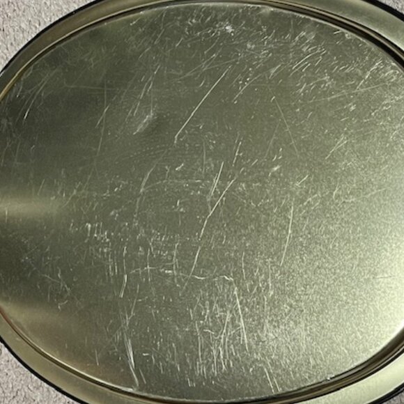 VTG Cookies of the World Maps Metal Oval Geographic Plate Tray Lid 14.2"x11.5" - Picture 7 of 9